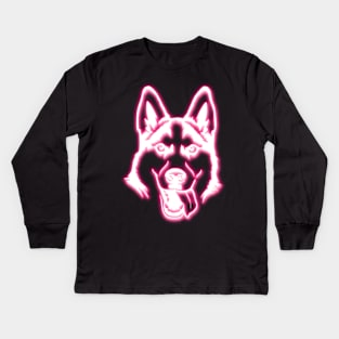 Neon Husky Kids Long Sleeve T-Shirt